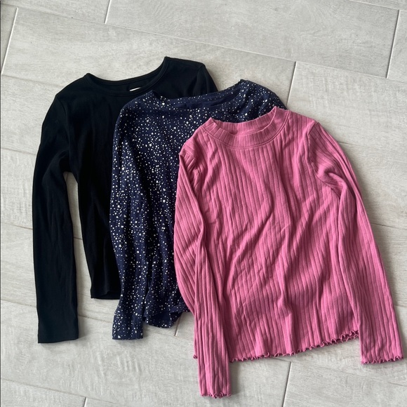 Cat & Jack Other - 3 Pack! Girls Long Sleeve Shirts - L 10/12